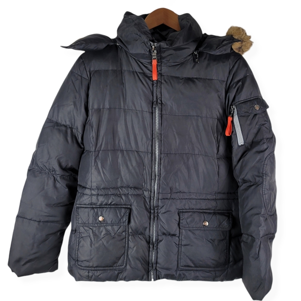 Marc New York Puffer Down Filled Hooded Black Jacket Size Medium - Picture 2 of 16